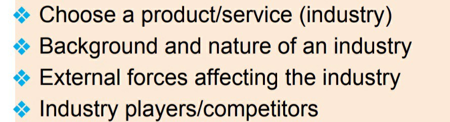 2 to 3 players and competitors in industry study
