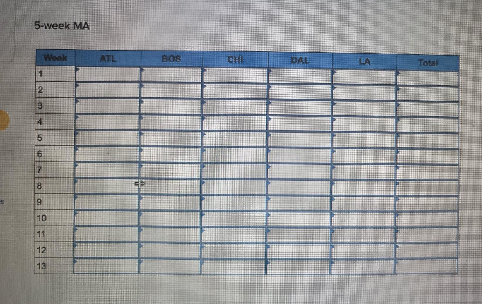 Analytics Exercise 18-1 (Algo) tarbucks has a
