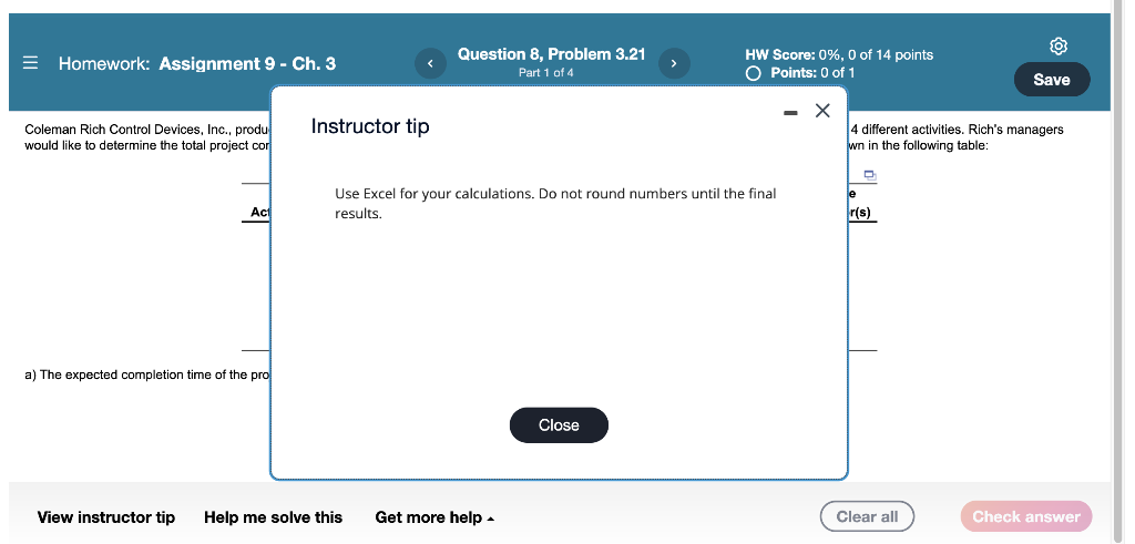 Homework: Assignment 9 - Ch.3 Question 8, Problem