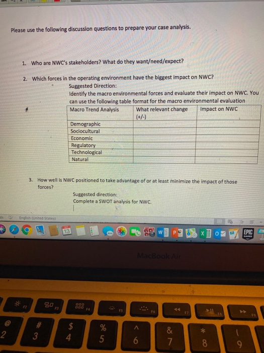 Please use the following discussion questions to