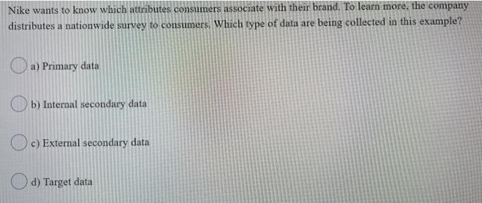 Nike wants to know which attributes consumers