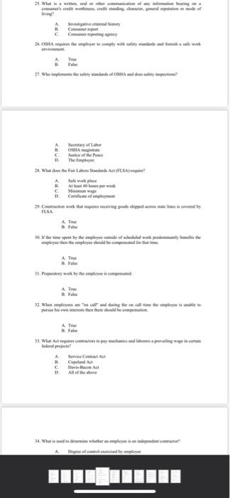 23. Whema , Instvene 28. OSHA require that 21.