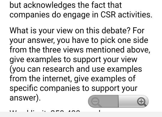 subject - corporate social responsibilities The