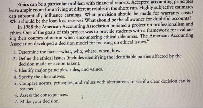 Ethics can be a particular problem with financial