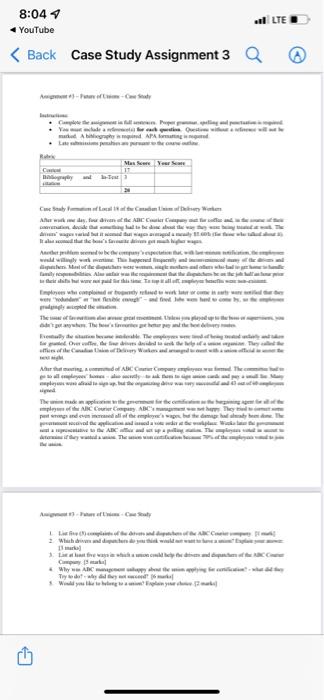 Answer the question 1 and 5 in the case study be