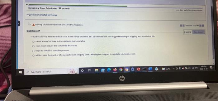 Question Completion Status Moving to another