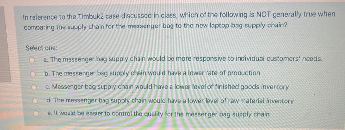 In reference to the Timbuk2 case discussed in