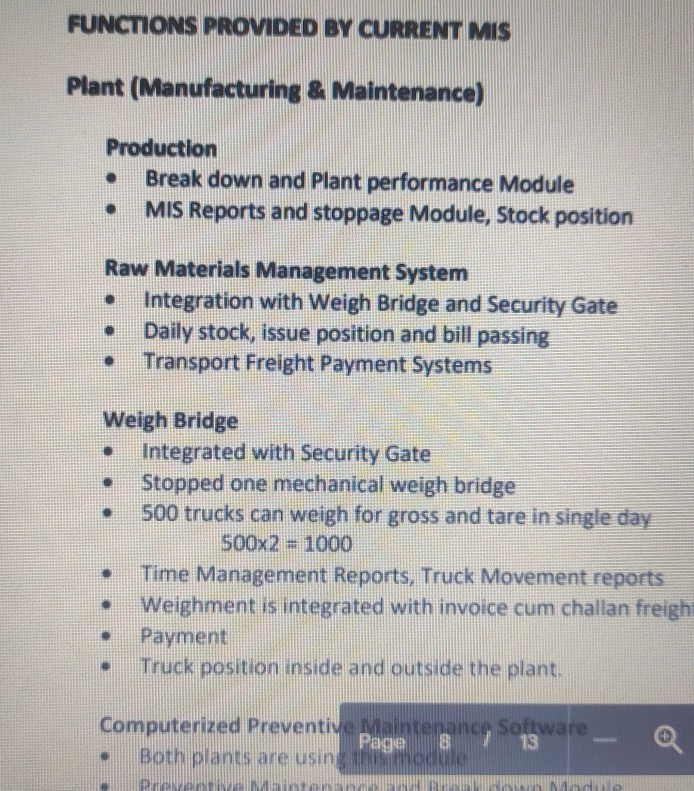 I n management information system . Which