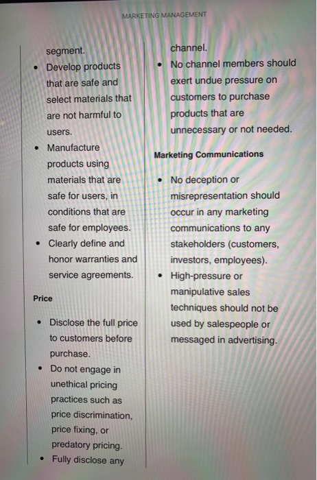 Page 44 has Exhibit 1.12: Examples of Ethical