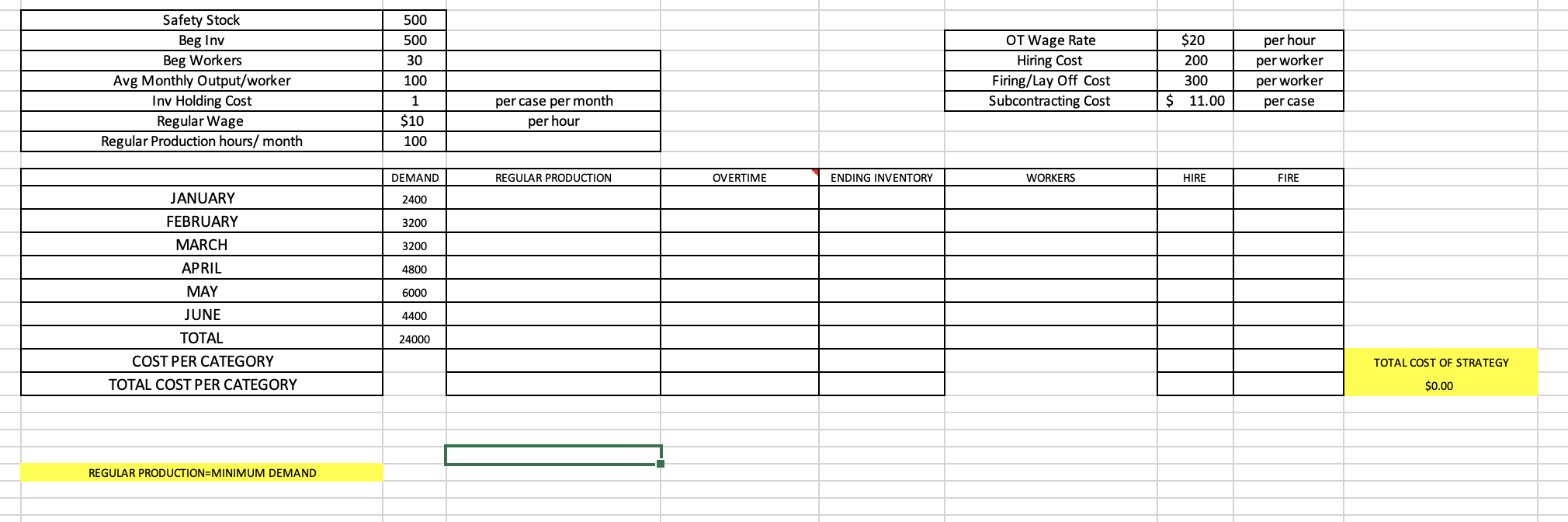 Please help fill out the excel sheet B Excel
