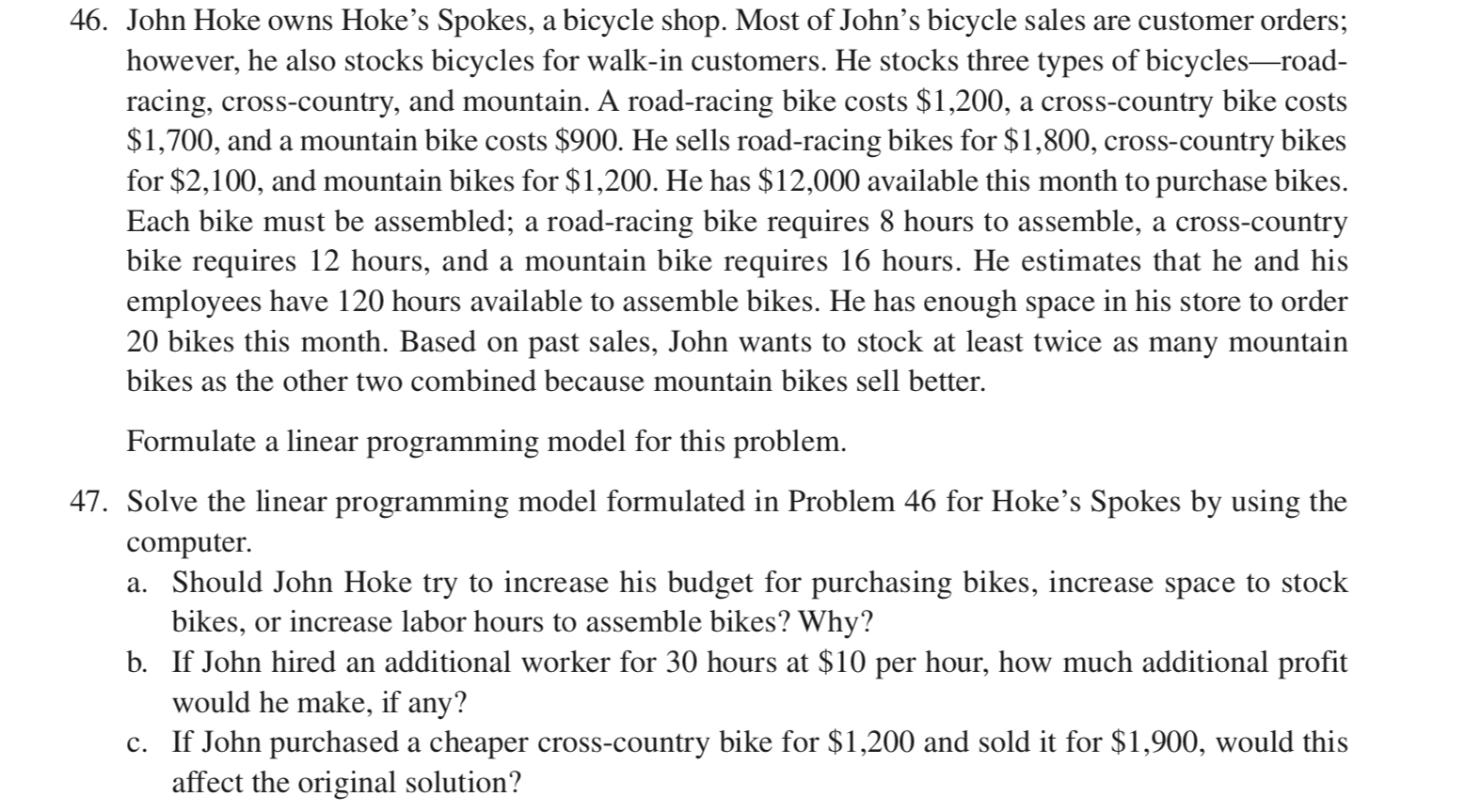 In An Excel Please Thank You 22. Solve the linear