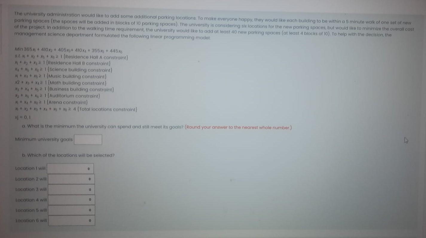 The university administration would like to add