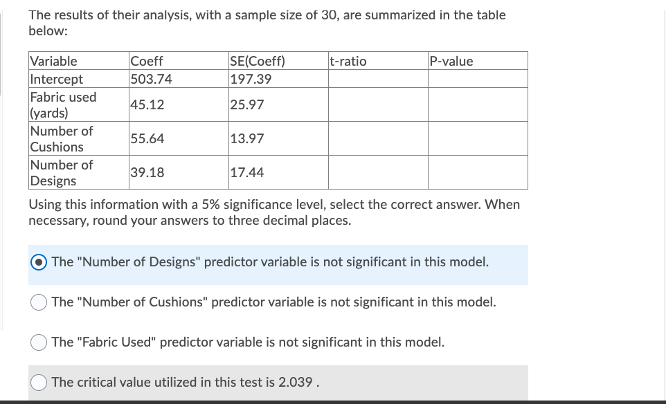 Question 23 (1 point) Saved A furniture making