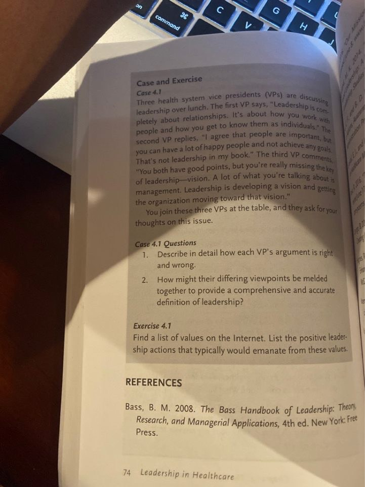 on C command U V H Case and Exercise Case 4.1