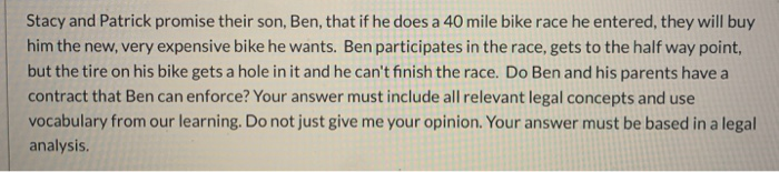 Stacy and Patrick promise their son, Ben, that if