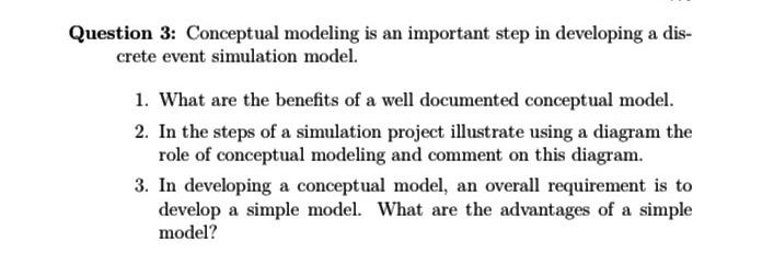 Question 3: Conceptual modeling is an important