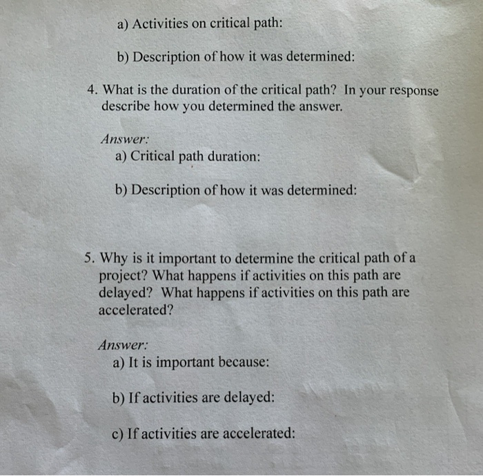 below: Begin with the earliest task in your