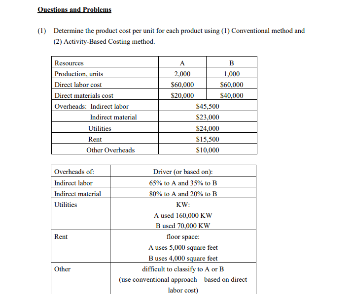Questions and Problems (1) Determine the product