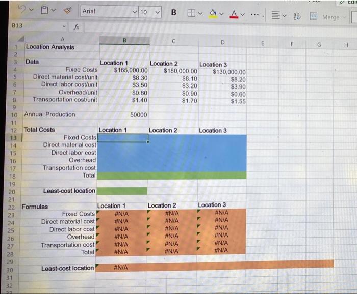 ways Video Excel Online Activity: Location