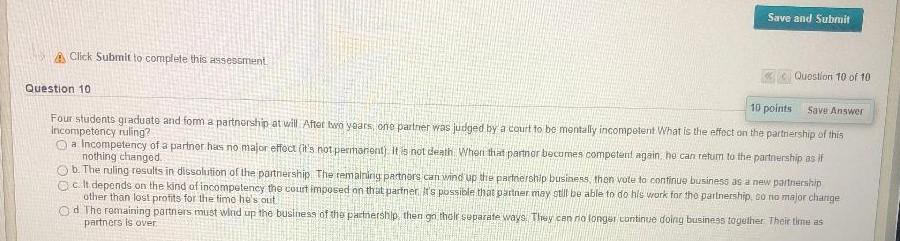 Save and Submit Click Submit to complete this