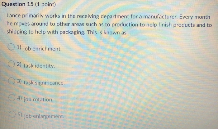 Question 10 (1 point) What does an organizational