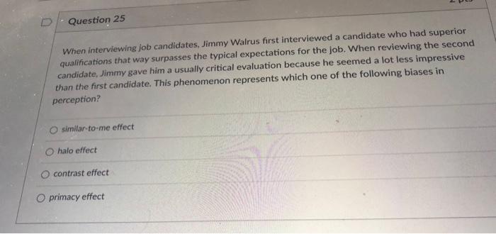 Question 23 David has worked for his supervisor -