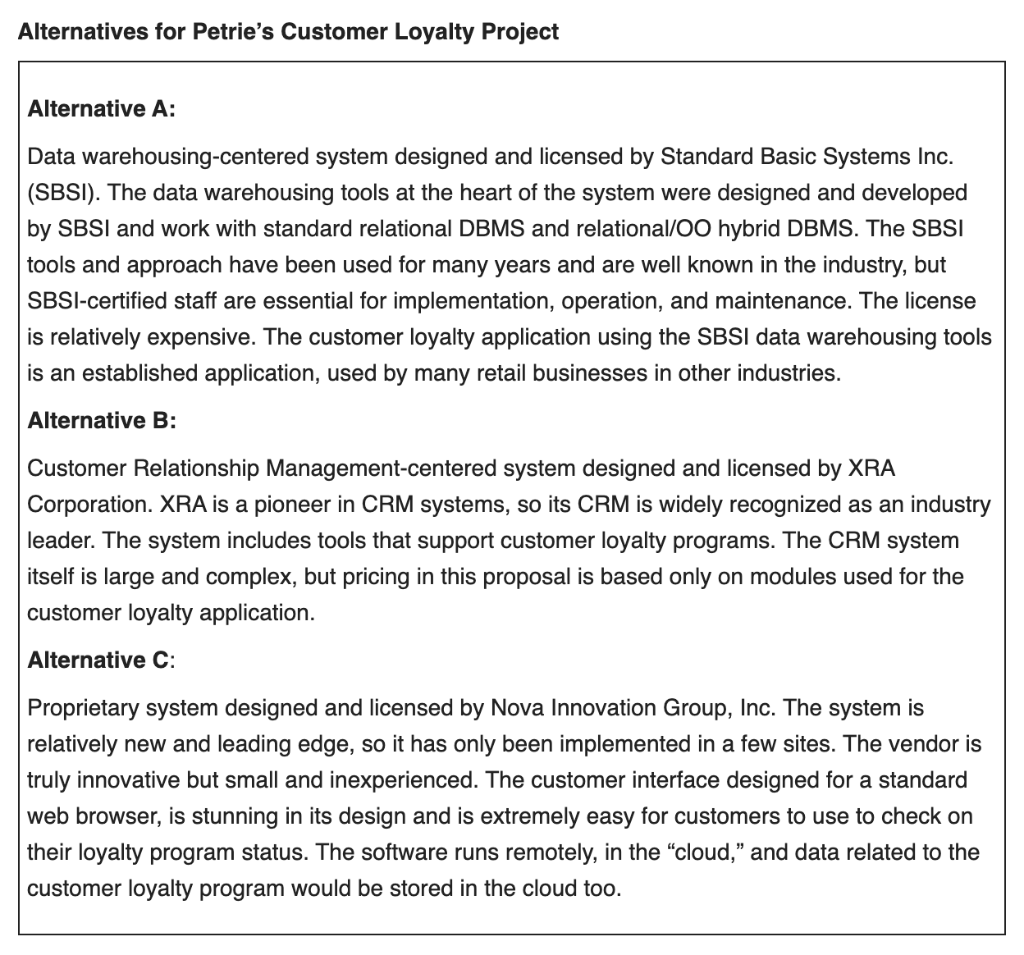 using the web, find three customizable customer