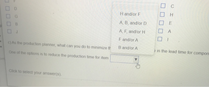 Apart structure and lead times (weeks) for
