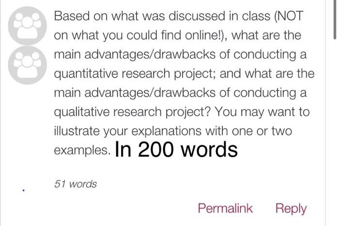 Based on what was discussed in class (NOT on what