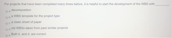 For projects that have been completed many times