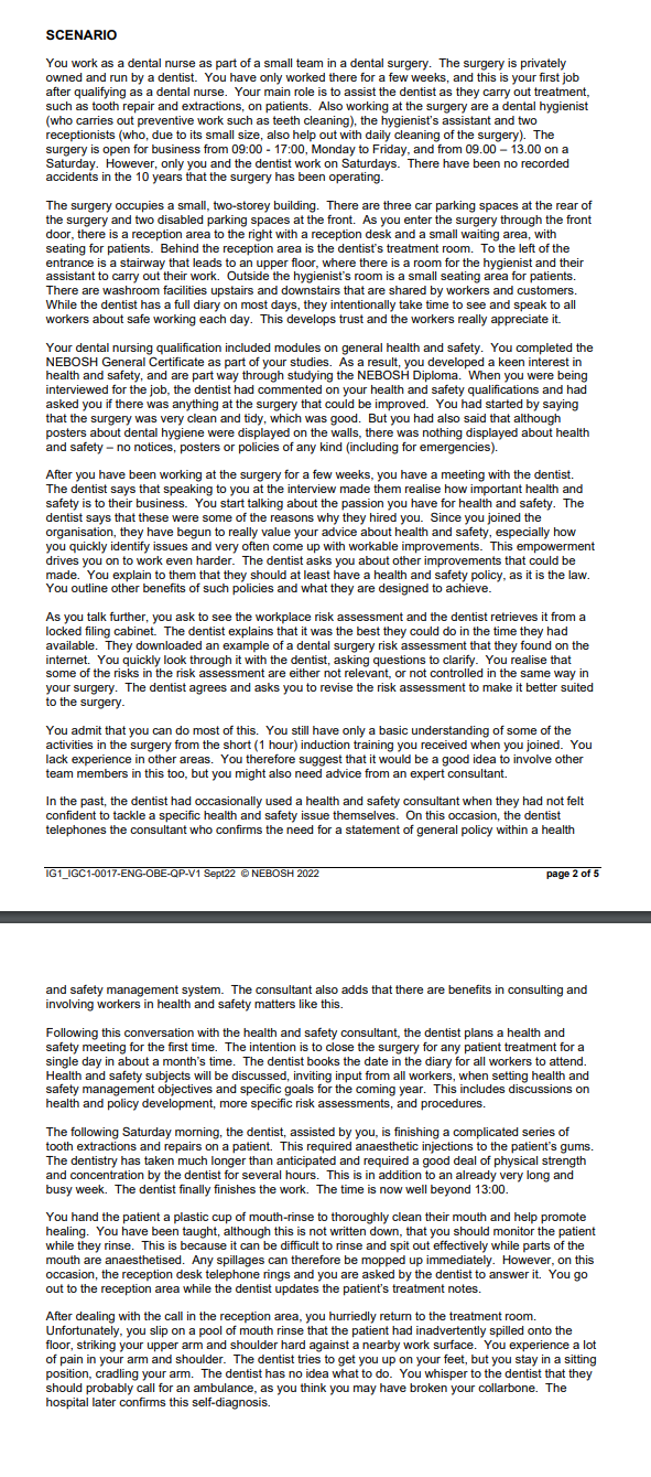 Q2. Please read the scenario carefully and answer