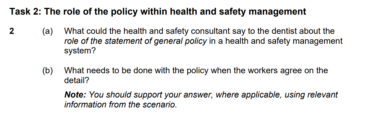 Q2. Please read the scenario carefully and answer