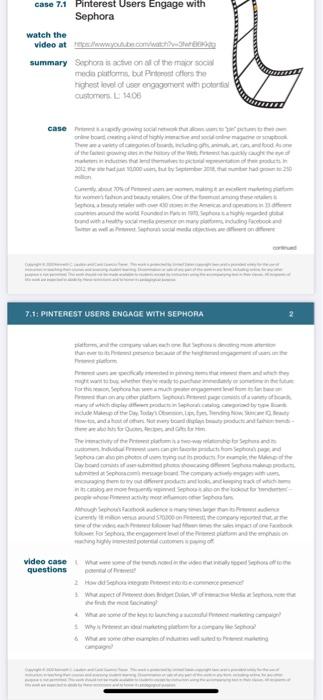 case 7.1 Pinterest Users Engage with Sephora