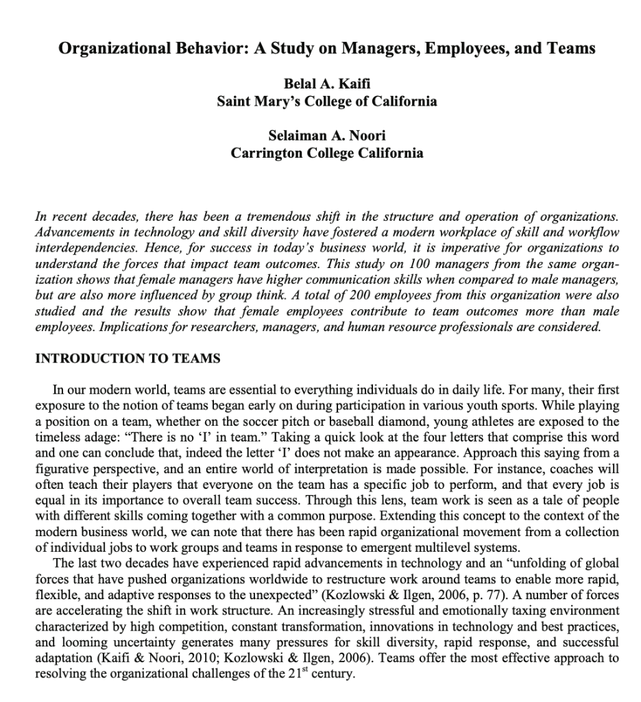 Introduction Summary Evaluation Response