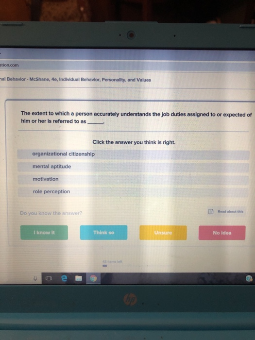 ation.com mal Behavior - McShane, 4e, Individual