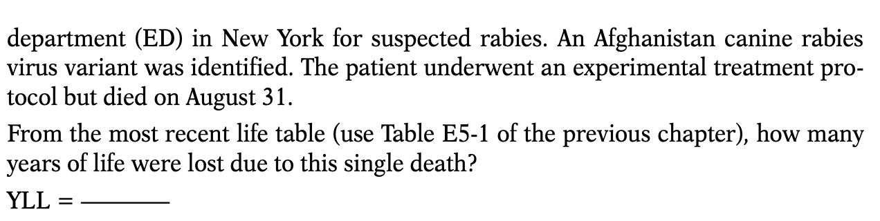 1. Table E6-1 on the following page shows the