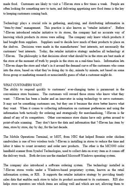 Question: Specify the supply chain capabilities