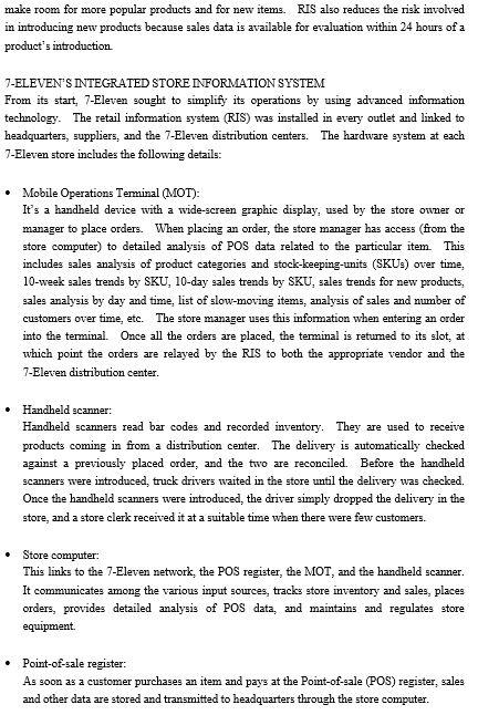 Question: Specify the supply chain capabilities
