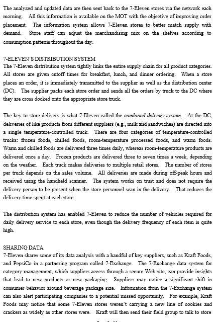 Question: Specify the supply chain capabilities