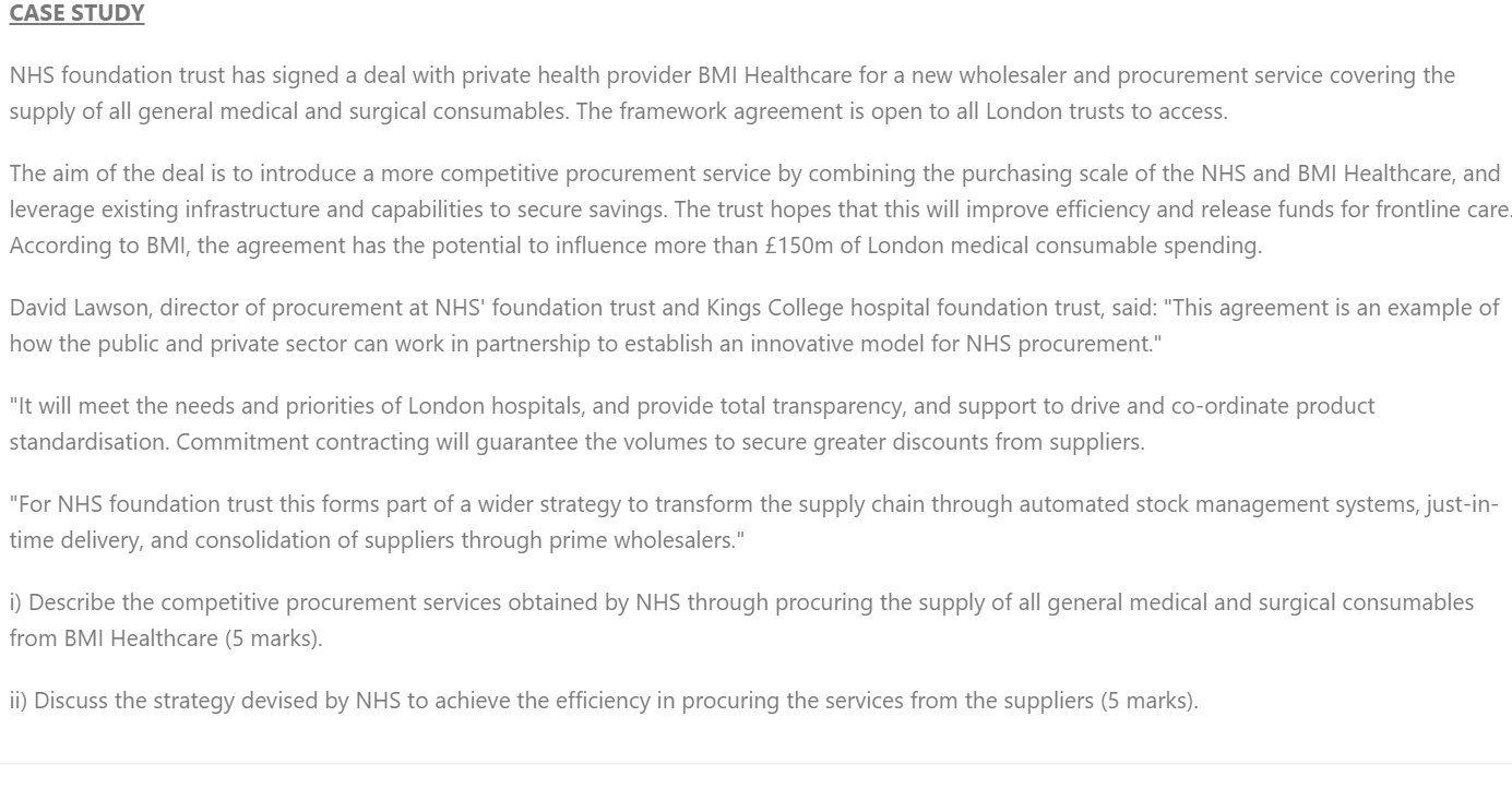 CASE STUDY NHS foundation trust has signed a deal