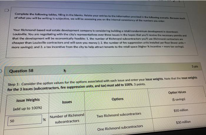 Step 2: Consider the options for the options