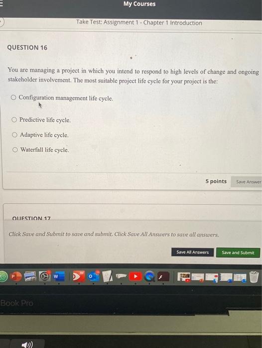 My Courses Take Test: Assignment 1 - Chapter 1