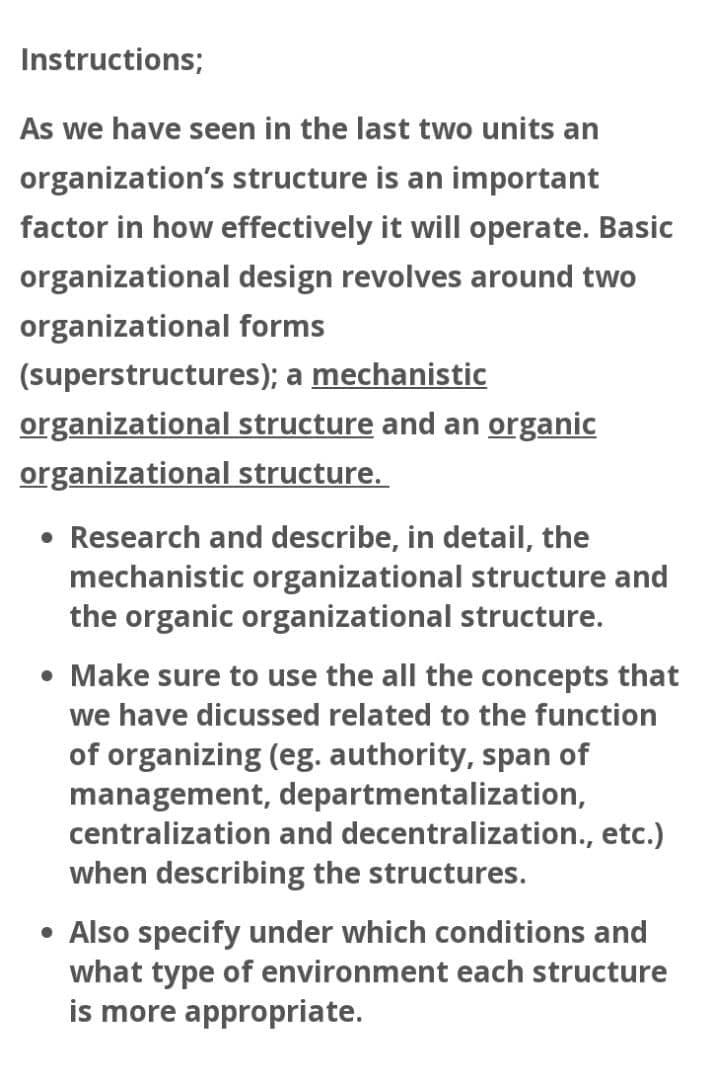 Instructions; As we have seen in the last two