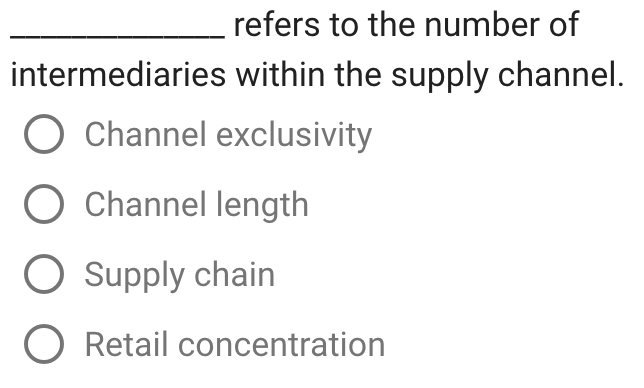 refers to the number of intermediaries within the