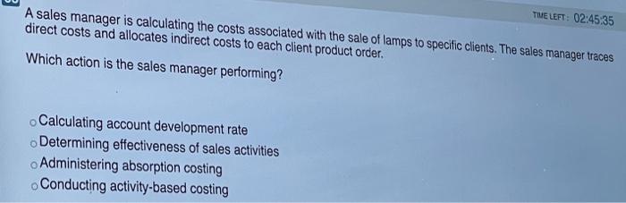 A sales manager is calculating the costs