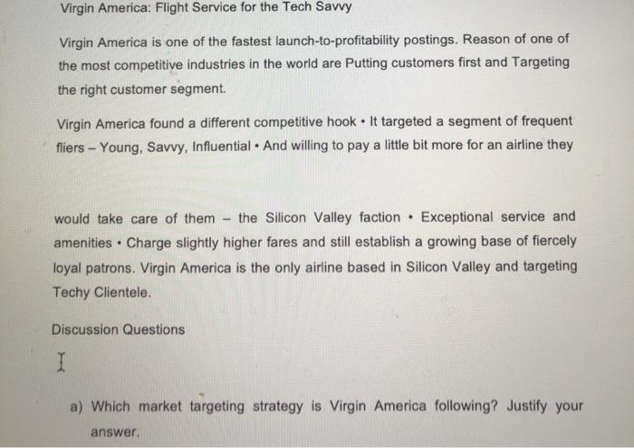 Virgin America: Flight Service for the Tech Sawy