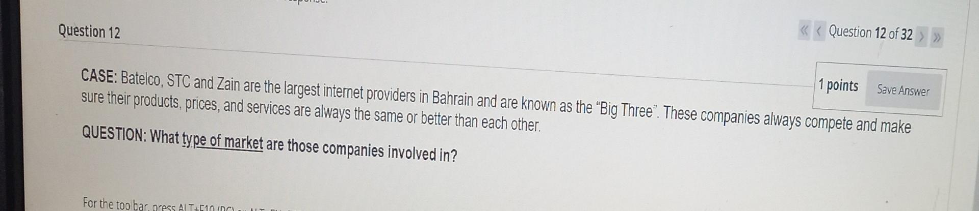 q12 Question 12 1 points Save Answer CASE: