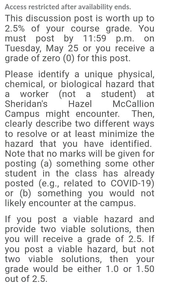 Access restricted after availability ends. This