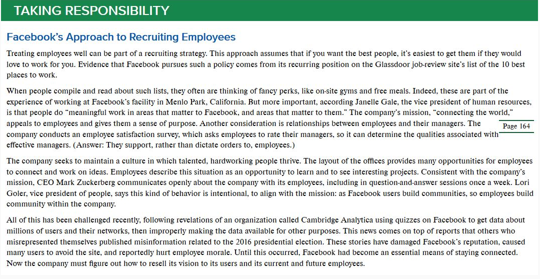 What are two recruiting methods that Facebook