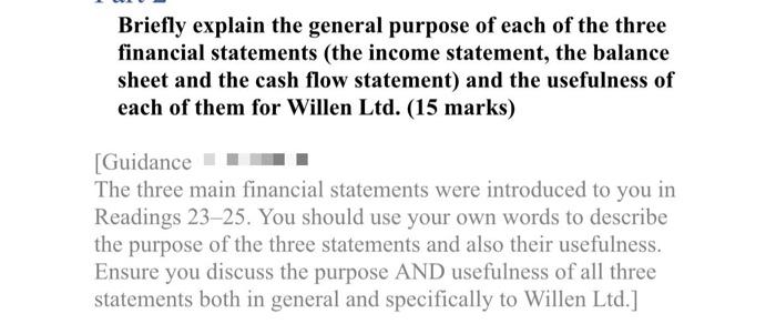 Case study: Willen Ltd Note: For the purposes of